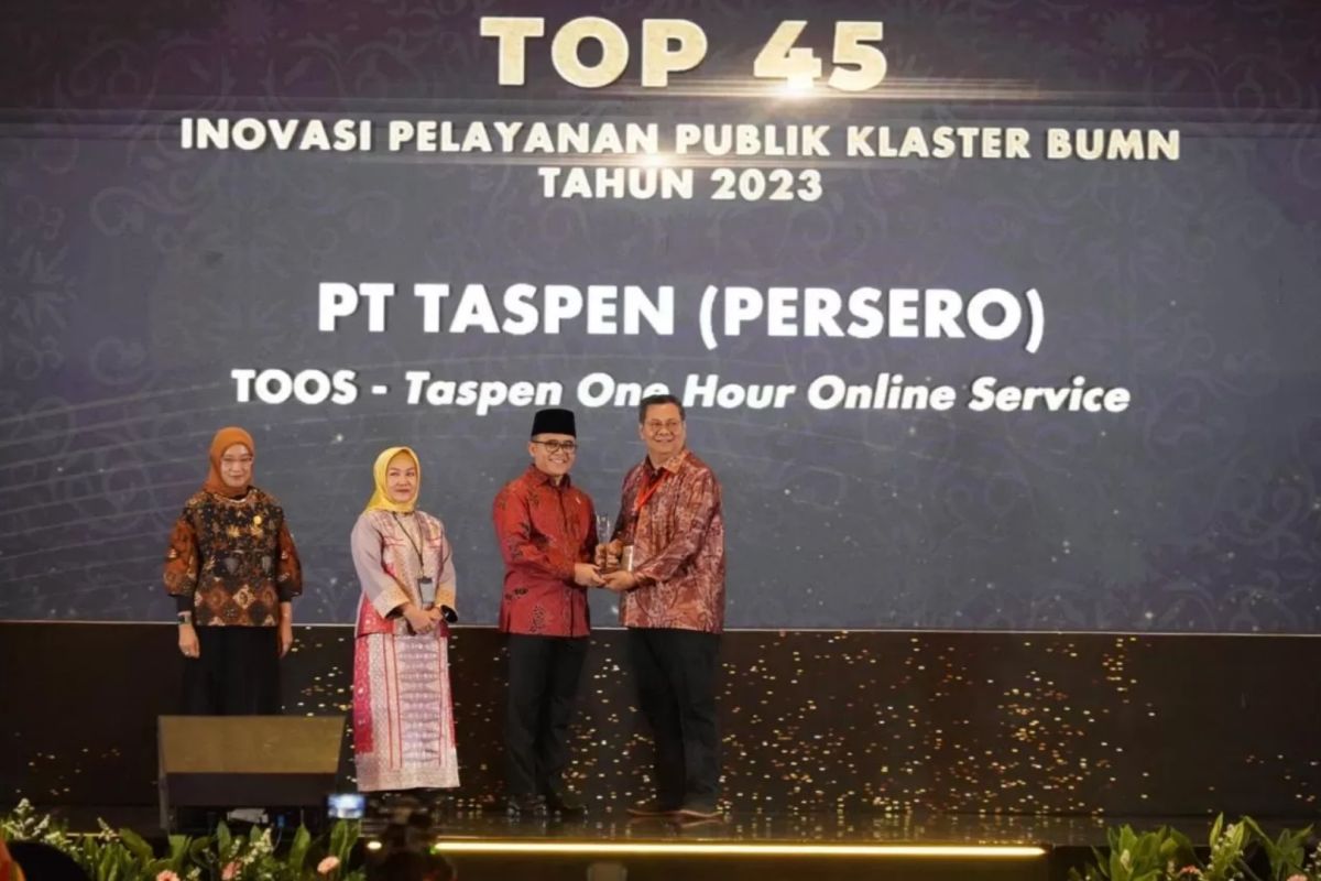 Taspen raih penghargaan Top 45 Inovasi Pelayanan Publik 2023