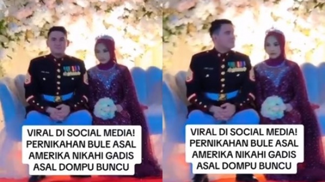 Viral Bule AS Nikahi Gadis NTB Pakai Seragam Marine, ‘Sederhana Tapi Bikin Halo Dek Lokal Depresi’