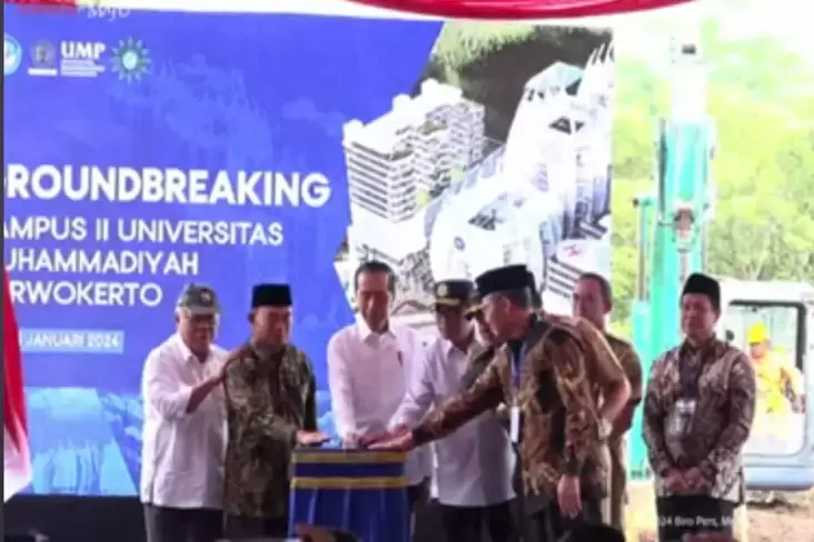 Jokowi Letakkan Batu Pertama Kampus II Universitas Muhammadiyah Purwokerto
