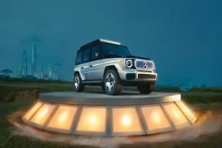 Perilisan di dalam area CES 2024, Fitur Mobil Listrik Mercedes-Benz G-Class Setara Tank Tempur