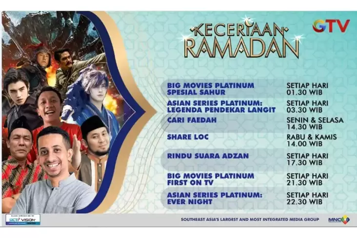 Hal ini Dia Jadwal Lengkap Imsakiyah dan juga Inisiatif Unggulan GTV yang mana digunakan Akan Temani Puasa Kamu!