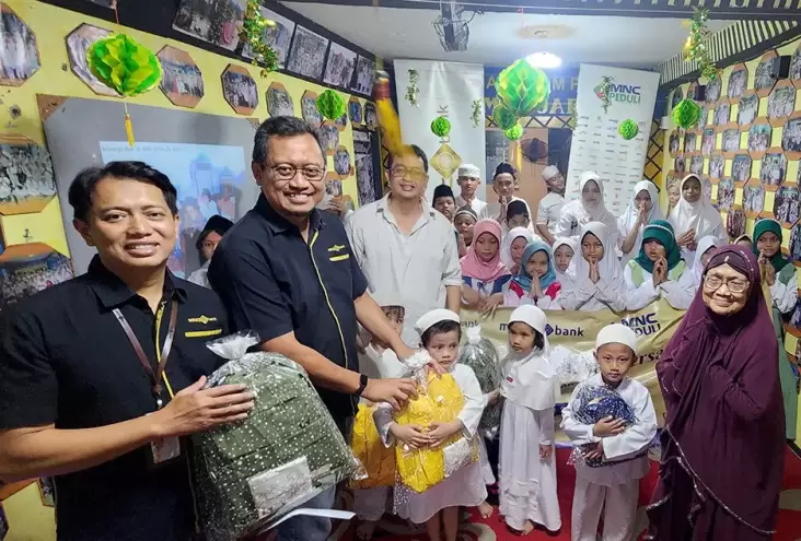 MNC Bank juga MNC Peduli Beri Santunan Anak Yatim di tempat tempat Yayasan Panti Asuhan Nurul Iman Jafariah