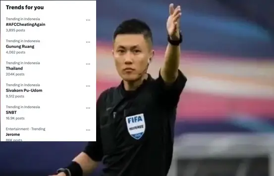 AFC Cheating Again Bergema pada Dunia Pers Massa Sosial, Netizen Sebut Timnas Indonesia U-23 Dirampok Wasit