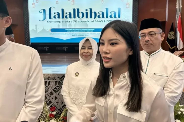 Angela Tanoesoedibjo Hadiri Halal Bihalal Kemenparekraf: Mempererat Kekeluargaan