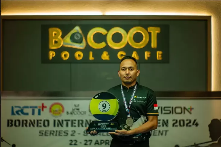 Feri Satriyadi Bangga Juara International Borneo 9 Ball Open 2024 di tempat tempat Tanah Kelahiran