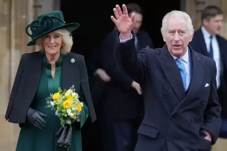 Kate Middleton Absen di dalam di Acara Paskah Kerajaan Inggris, Raja Charles III Lambaikan Tangan