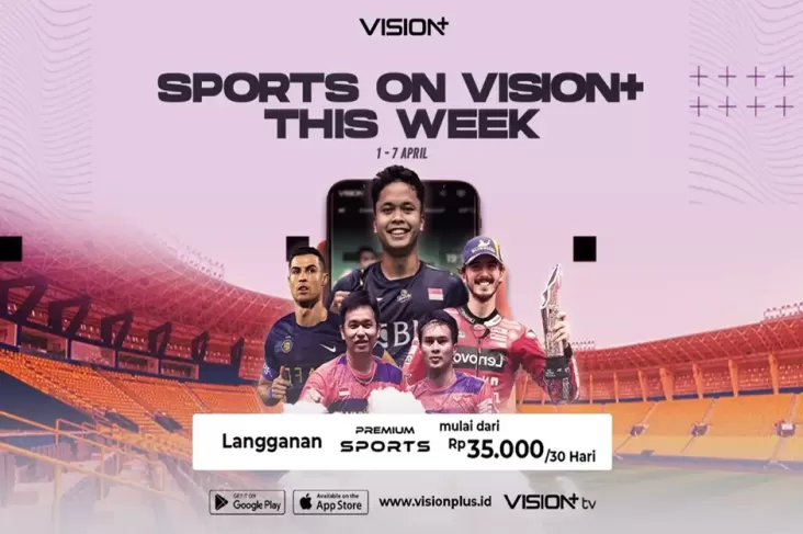 Simak Tayangan Olahraga pada Vision+ Pekan Hal ini