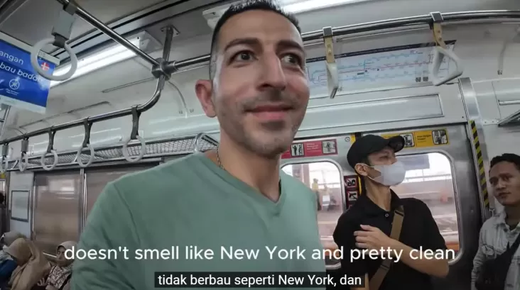 Viral! Youtuber Amerika Bandingkan KRL dengan Subway New York, Beri Kuantitas 9 dari 10