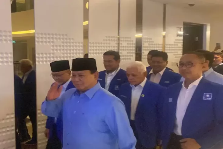Disambut Zulhas, Prabowo Hadiri Rakornas PAN untuk Pemenangan pemilihan kepala wilayah 2024