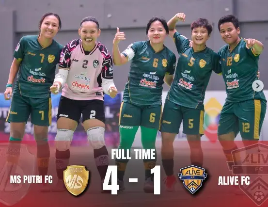 Hasil Turnamen Futsal Profesional Putri: MS Putri Bersatu Memenangkan Telak melawan Alive FC