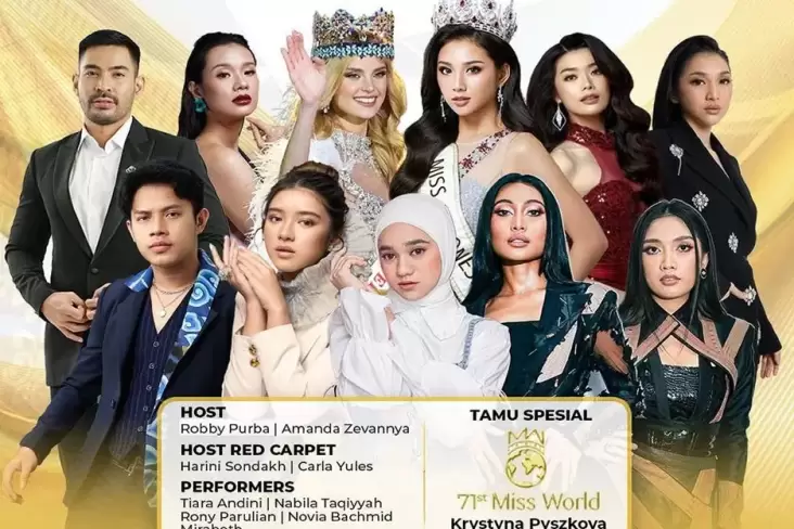 Waktu petang Penobatan Miss Indonesia 2024 Dimeriahkan Tiara Andini hingga Nabila Taqiyyah