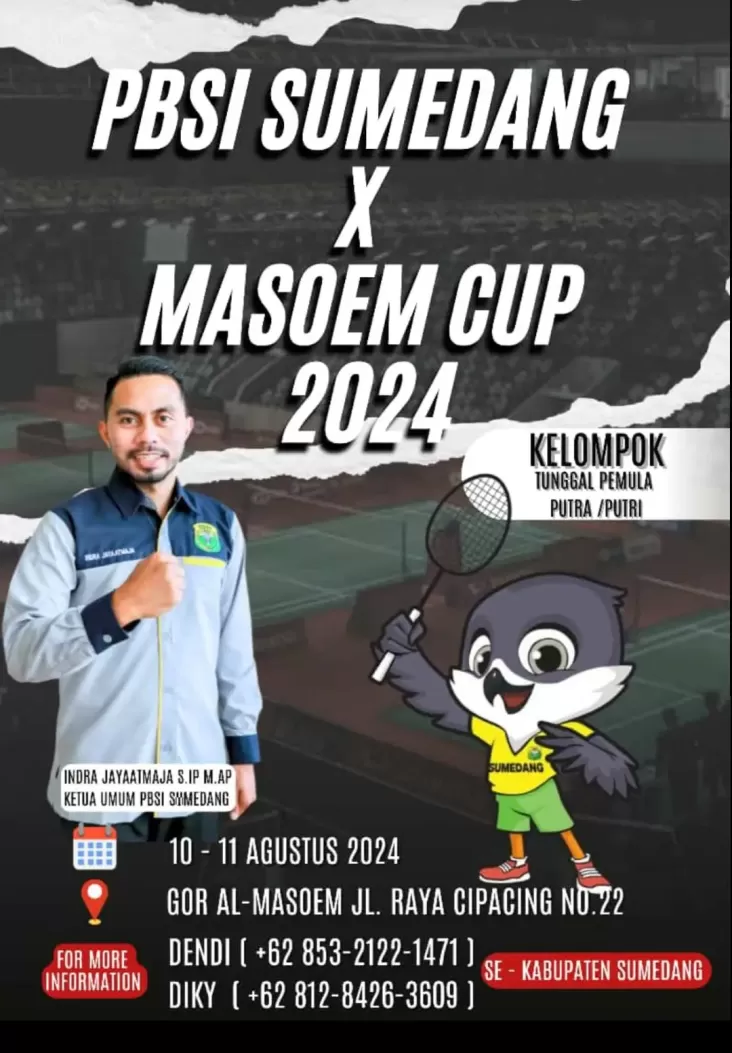 Gelorakan Pembinaan Usia Dini, PBSI Sumedang Gelar Masoem Cup 2024