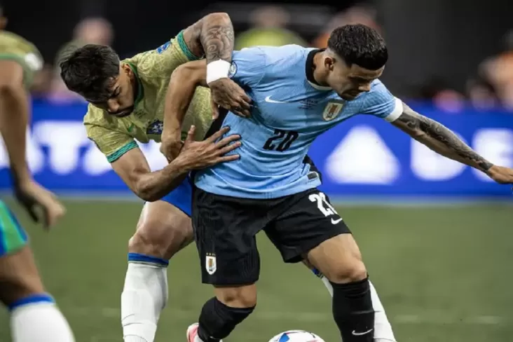 Hasil Babak I Copa America 2024: Jual Beli Serangan, Brasil vs Uruguay 0-0