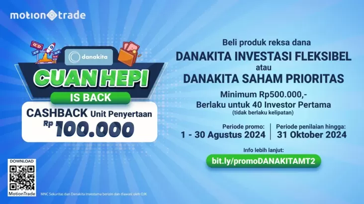 Ikut Promo Cuan Hepi is Back, Dapat Cashback Rp100.000 di tempat di MotionTrade